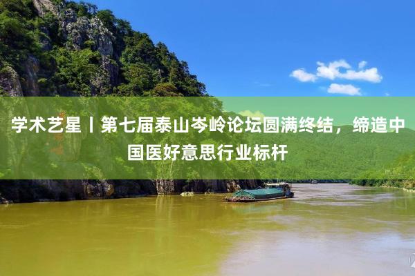 学术艺星丨第七届泰山岑岭论坛圆满终结，缔造中国医好意思行业标杆